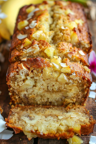 Hawaiian Pineapple Banana Bread