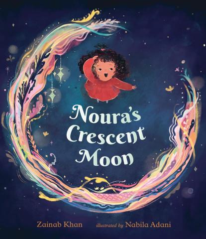  In a lighthearted introduction to Ramadan and Eid, this family-centered tale of anticipation under the stars pairs an inviting text from Zainab Khan with Nabila Adani’s vibrant illustrations, capturing everything from the bustle of a shared meal to the swirling magic of the night sky. Relevant terms, from food items to the Islamic lunar calendar, are explained in a glossary at the end.