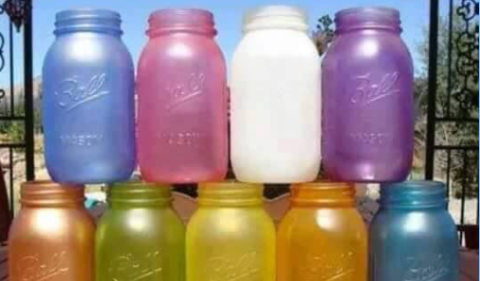 Colored Mason Jars