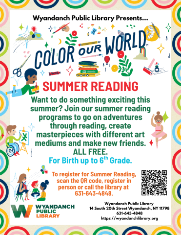 Summer Reading 2025 - Color our World. 