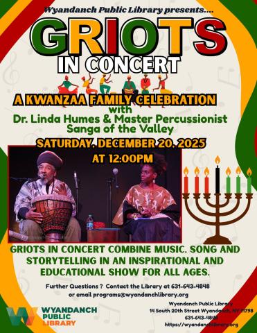 A family Kwanzaa Program with Dr. Linda Humes & Master Percussionist Sanga of the Valley