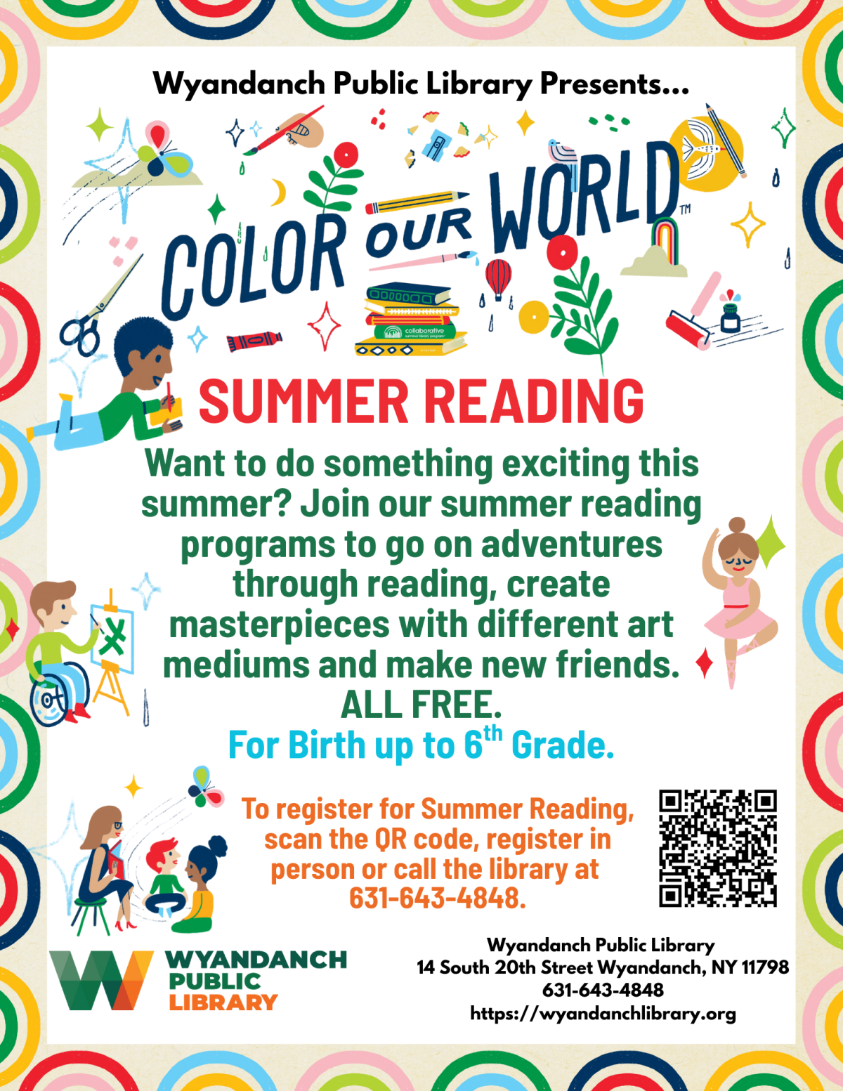 Summer Reading 2025 - Color our World. 